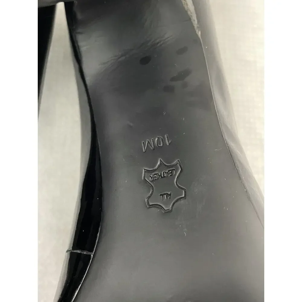 Tory Burch Jude Patent Leather Heels Black Size 10 Stiletto